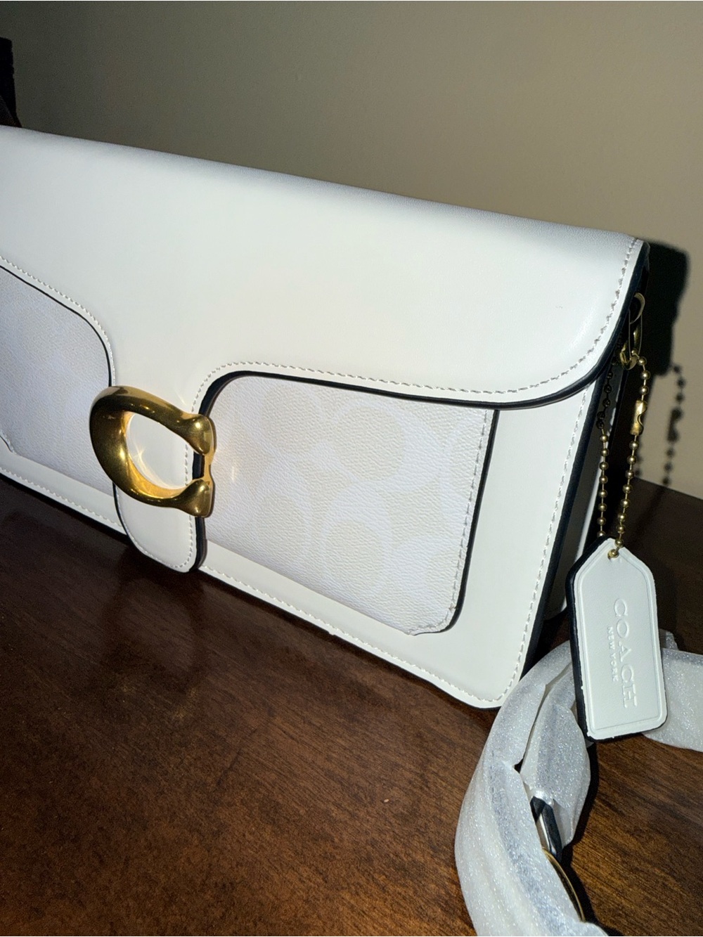 Tabby Crossbody shoulder bag with Gold Hardware